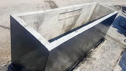 Kanał samochodowy uniwersalny krótszy: 4,5m x 1,24m x 1,62m